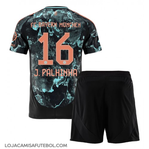 Camisa de Futebol Bayern Munich Joao Palhinha #16 Equipamento Secundário Infantil 2024-25 Manga Curta (+ Calças curtas)